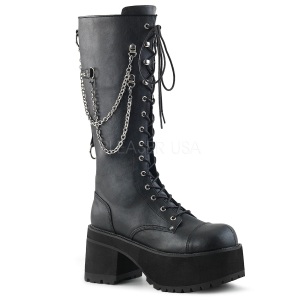 Leatherette DemoniaCult RANGER-303 Mens Lace Up Boots