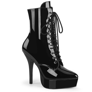 Patent 13,5 cm INDULGE-1020 Black ankle boots high heels