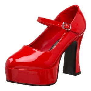 Red Shiny 11 cm MARYJANE-50 Mary Jane Platform Pumps