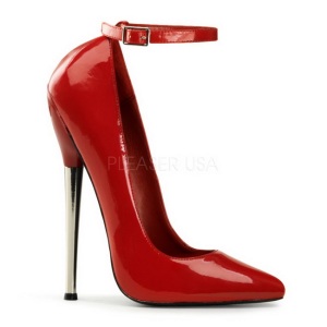 Red Varnished 16 cm DAGGER-12 Women Pumps Shoes Stiletto Heels