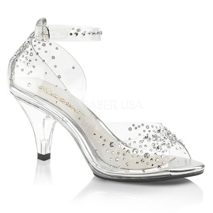 Rhinestones 8 cm BELLE-330RS high heeled sandals