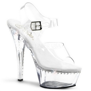 Transparent 15 cm Pleaser KISS-208LS High Heels Platform