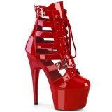 ADORE-1013MST 18 cm pleaser high heels ankle boots red