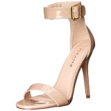 Beige 13 cm Pleaser AMUSE-10 high heeled sandals