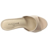 Beige Patent 10 cm CLASSIQUE-01 big size mules shoes