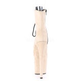 Beige faux suede 20 cm FLAMINGO-1021FS Pole dancing ankle boots