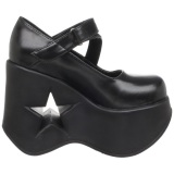 Black 13 cm DYNAMITE-03 lolita shoes gothic wedge platform shoes