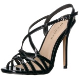 Black 13 cm Pleaser AMUSE-13 high heeled sandals