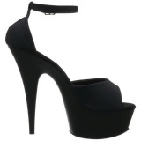 Black 15 cm DELIGHT-618PS Womens Shoes with High Heels