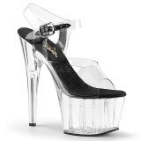 Black 18 cm ADORE-708 High Heels Acrylic Platform