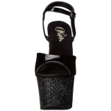 Black 18 cm SKY-309MG High Heels Glitter Platform