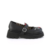 Black 6,5 cm RENEGADE-56 emo platform maryjane shoes with buckles