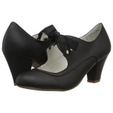 Black 6,5 cm WIGGLE-32 retro vintage cuben heels maryjane pumps