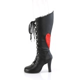 Black 9,5 cm GLAM-243 DemoniaCult high heeled lace up boots