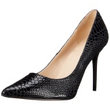 Black Leather 10 cm CLASSIQUE-20SP Women Pumps Shoes Stiletto Heels