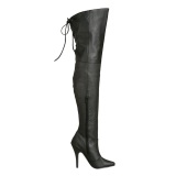 Black Leather 13 cm LEGEND-8899 overknee high heel boots