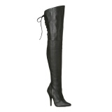 Black Leather 13 cm LEGEND-8899 overknee high heel boots