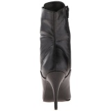 Black Leatherette 10,5 cm VANITY-1020 Flat Ankle Calf Boots Women