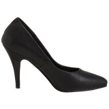 Black Leatherette 10 cm VANITY-420 pointed toe pumps high heels