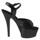 Black Leatherette 15 cm Pleaser KISS-209 High Heels Platform