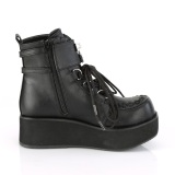 Black Leatherette 6 cm SPRITE-70 demoniacult ankle boots platform