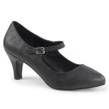 Black Leatherette 8 cm DIVINE-440 High Heel Pumps for Men