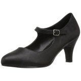 Black Leatherette 8 cm DIVINE-440 High Heel Pumps for Men