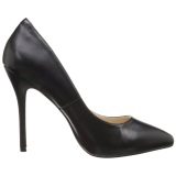 Black Matte 13 cm AMUSE-20 pointed toe stiletto pumps