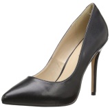 Black Matte 13 cm AMUSE-20 pointed toe stiletto pumps