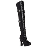 Black Matte 13 cm ELECTRA-3028 High Heeled Overknee Boots