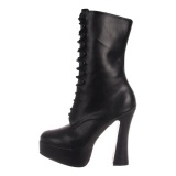 Black Matte 13 cm Pleaser ELECTRA-1020 Platform Ankle Calf Boots