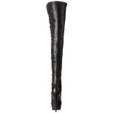 Black Matte 15 cm DELIGHT-3050 Platform Thigh High Boots