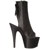 Black Matte 18 cm Pleaser ADORE-1018 Platform Ankle Calf Boots