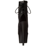 Black Matte 18 cm Pleaser ADORE-1018 Platform Ankle Calf Boots