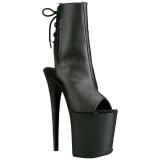 Black Matte 20 cm Pleaser FLAMINGO-1018 Platform Ankle Calf Boots