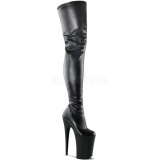 Black Matte 23 cm PLEASER INFINITY-4000 Platform Over Knee Boots