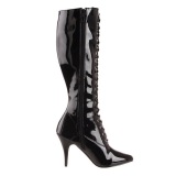 Black Patent 10,5 cm VANITY-2020 High Heeled Lace Up Boots