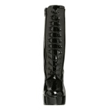 Black Patent 13 cm Pleaser ELECTRA-1020 Platform Ankle Calf Boots