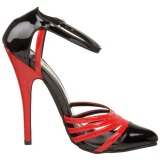 Black Red 15 cm DOMINA-412 Womens Shoes with High Heels