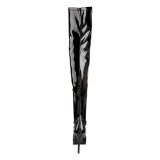 Black Shiny 13,5 cm INDULGE-3000 Platform Over Knee Boots