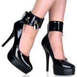 Black Shiny 13,5 cm INDULGE-534 Platform Pumps