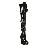 Black Shiny 13 cm ELECTRA-3028 High Heeled Overknee Boots