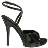 Black Shiny 13 cm Fabulicious LIP-125 High Heels Platform