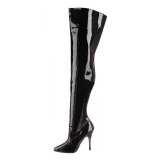 Black Shiny 13 cm SEDUCE-3010 overknee high heel boots