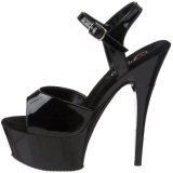 Black Shiny 15 cm CAPTIVA-609 High Heels Platform