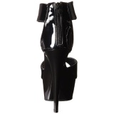 Black Shiny 15 cm Pleaser DELIGHT-670-3 High Heels Platform