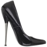 Black Shiny 16 cm DAGGER-01 Fetish Pumps Women Shoes