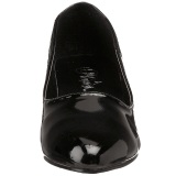 Black Shiny 5 cm FAB-420W High Heel Pumps for Men