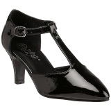 Black Shiny 8 cm DIVINE-415W High Heel Pumps for Men