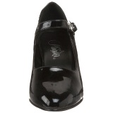 Black Shiny 8 cm DIVINE-440 High Heel Pumps for Men